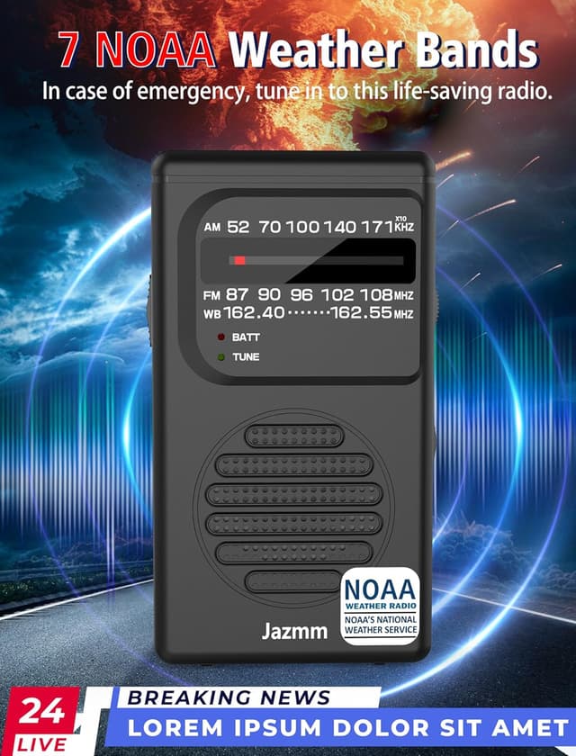 Thumbnail 2 de Pocket NOAA Weather Radio 3W Speaker