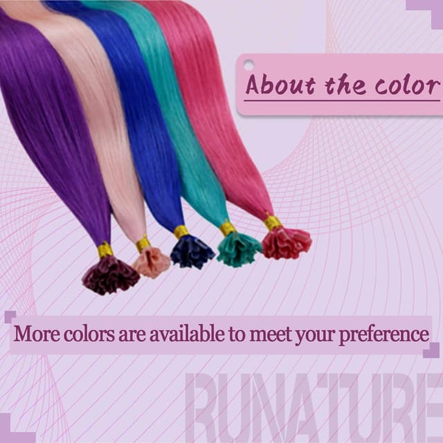 Thumbnail 4 de RUNATURE Extension Capelli Veri Cheratina Viola 35cm 25 Ciocche