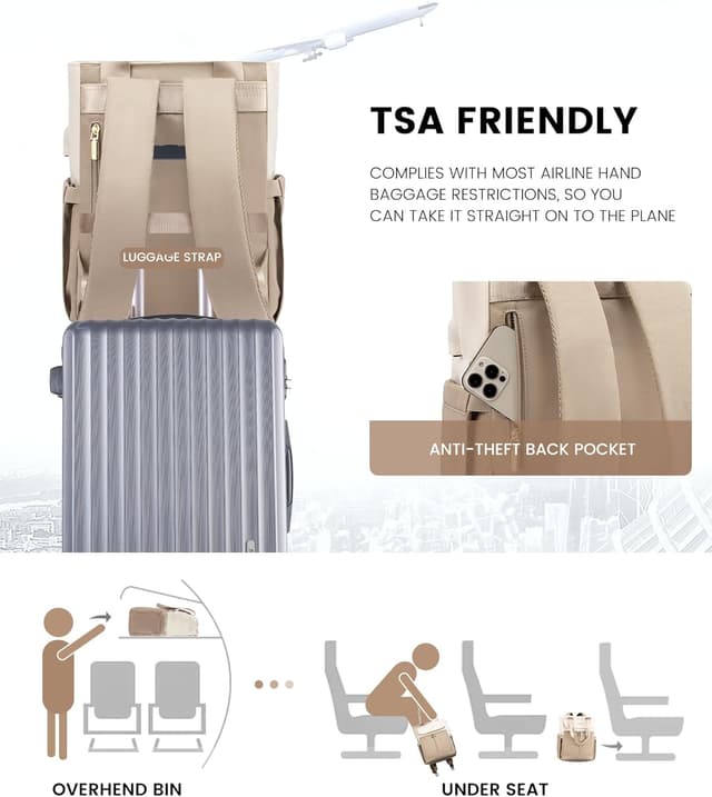 Detalle 2 de LOVEVOOK Rucksack 15,6 Zoll Laptop-Tasche