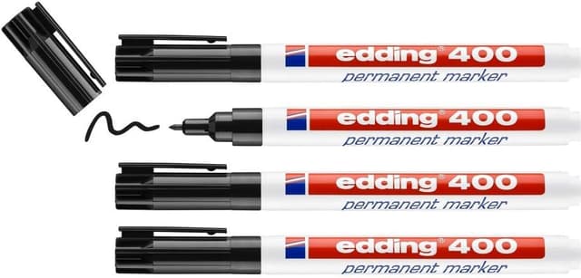 Detalle de edding 400 Marqueur permanent 4 pcs 1 mm