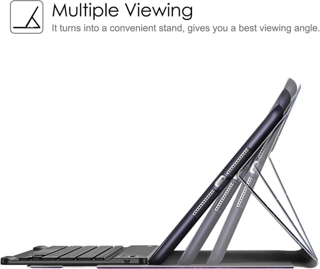 Detalle de FINTIE Tastatur Hülle für iPad 10,2 Zoll (9./8./7. Gen., 2019–2021) mit QWERTZ, Pencil-Halter und magnetischer Bluetooth-Tastatur