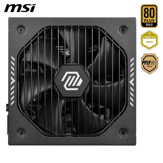 Detalle de MSI MAG A750GLS PCIE5 ATX 3.1 Netzteil (750 W, 80 PLUS Gold, Native 12V-2x6, modular)