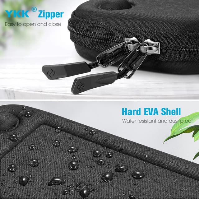 Detalle de FINTIE Slim Hardschalen-Tasche für Nintendo Switch 2017 / Switch OLED 2021 mit 10 Spielkartenhaltern (Denim Schwarz)