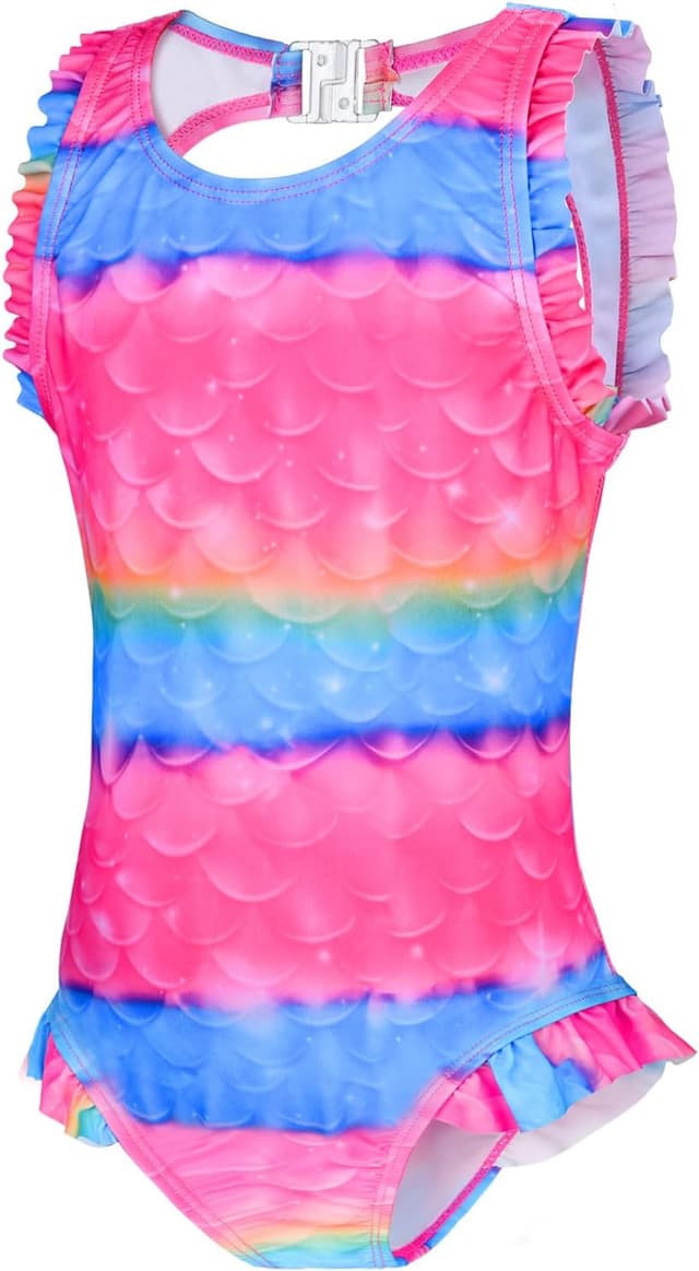 Detalle de Flintronic costume da bagno intero per ragazze, bikini senza maniche estivo