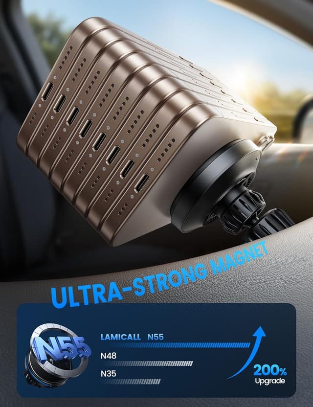 Detalle de Lamicall N55 MagSafe Car Charger 15W