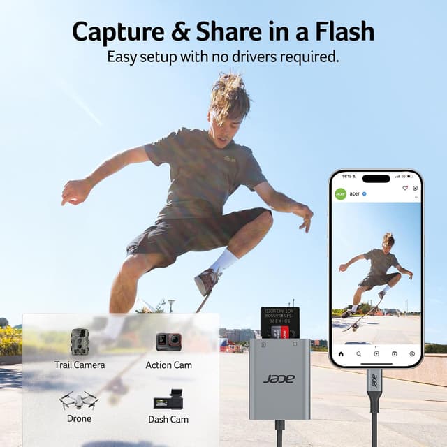 Thumbnail 4 de Acer USB-C SD Card Reader 1TB