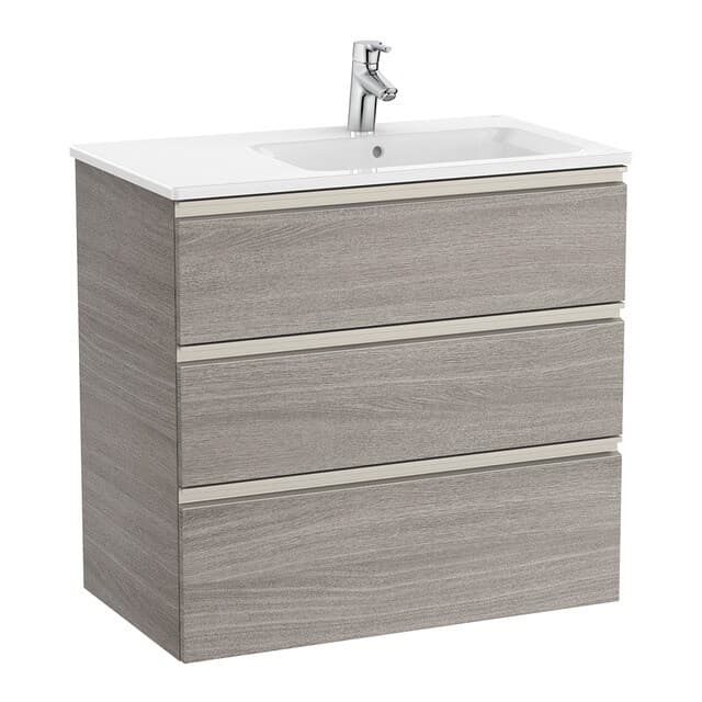 Detalle de Roca The Gap mueble baño 3 cajones 1 lavabo