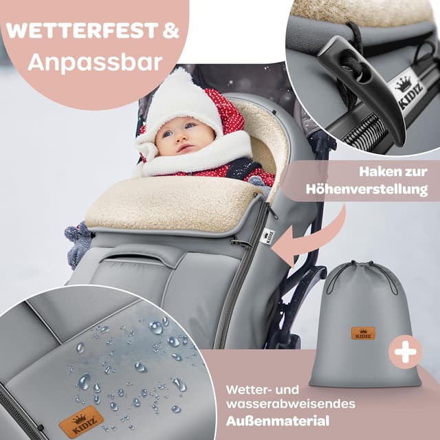 Thumbnail 6 de Kidiz Babyfußsack Winterfußsack 95 cm