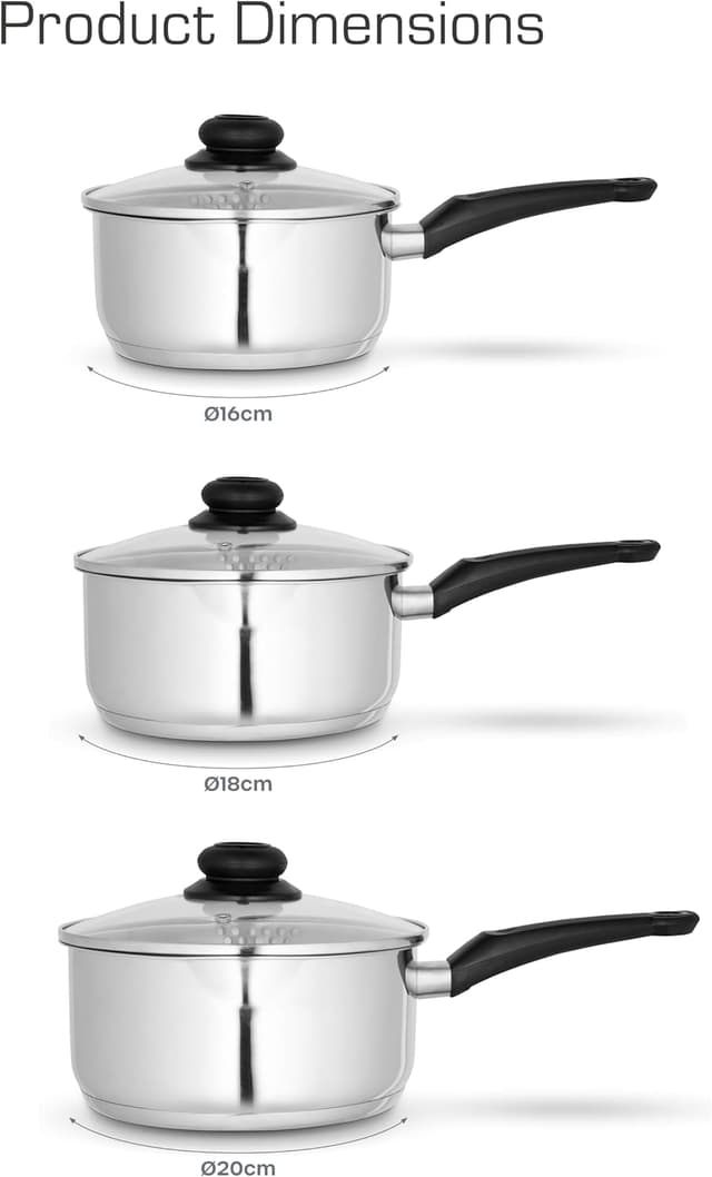 Detalle de Swan Townhouse stainless steel saucepan set