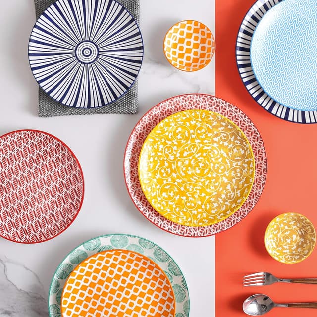 Detalle 2 de 10 inch Porcelain Dinner Plates, set of 6