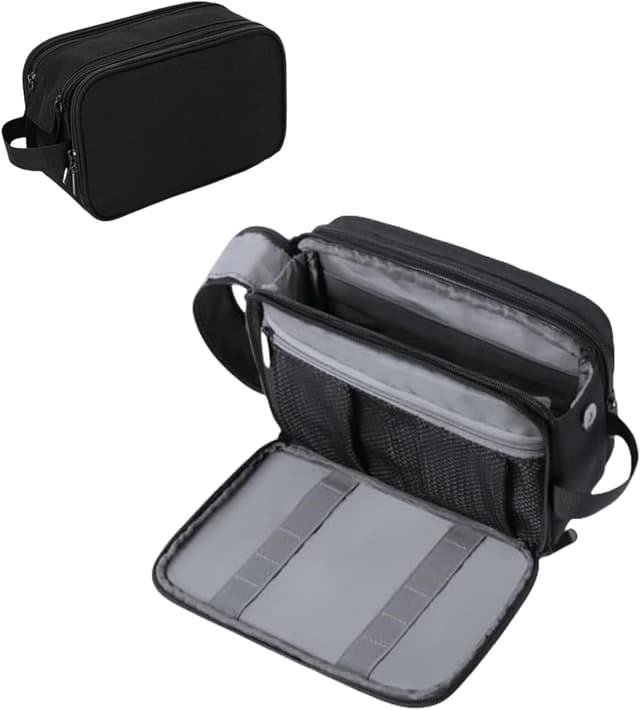 Detalle de Aucuu grande trousse de toilette imperméable avec 3 compartiments et poches à fermeture éclair pour voyage