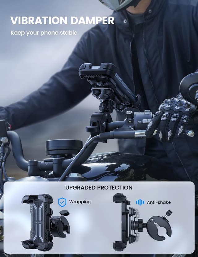 Detalle 2 de Lamicall Motorcycle Phone Mount Holder for iPhone 16