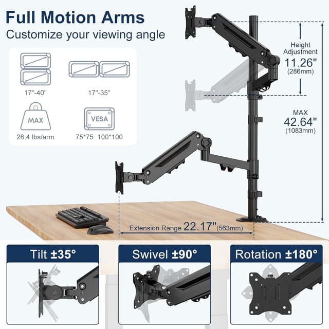 Thumbnail 4 de STANDOPIA Monitorhalterung 17–40 Zoll 🖥