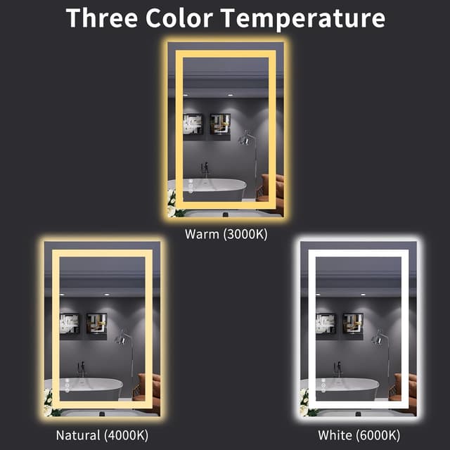 Thumbnail 4 de LOAAO 24x36 LED Bathroom Mirror