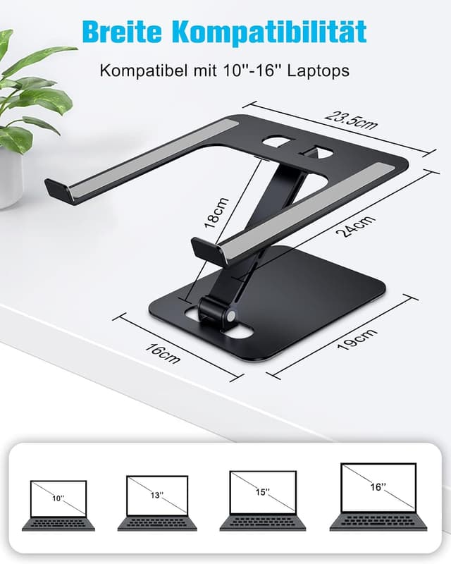 Thumbnail 4 de Babacom Laptop Ständer Höhenverstellbar 10–16 Zoll