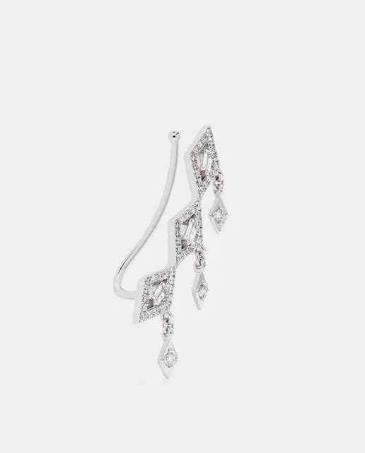 Detalle de Djula Pendiente Individual Delicatesse Oro y Diamantes 💎