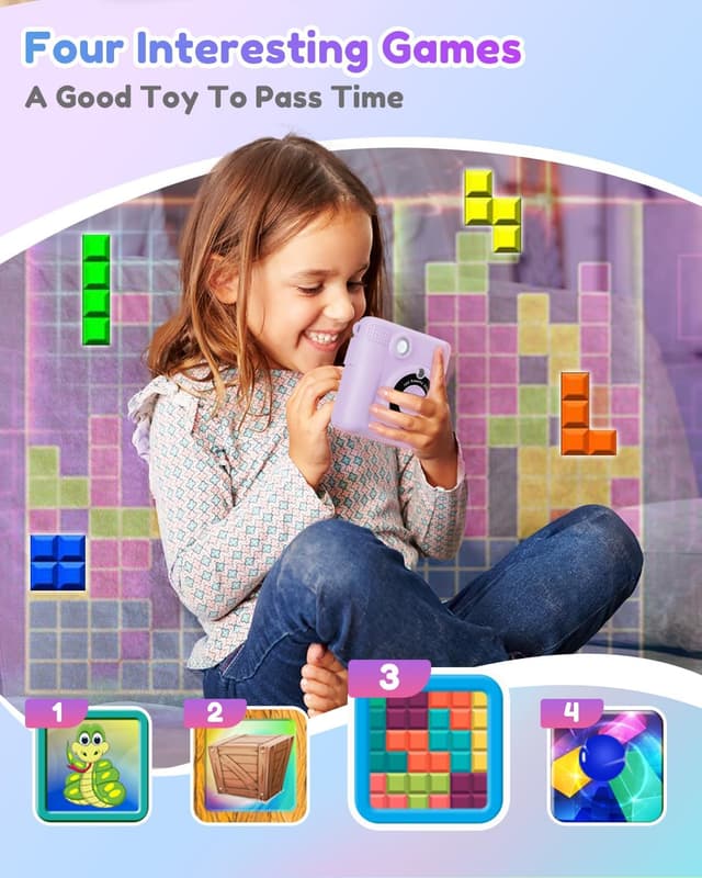 Detalle 2 de YORKOO Kids Camera 1080P with 32GB