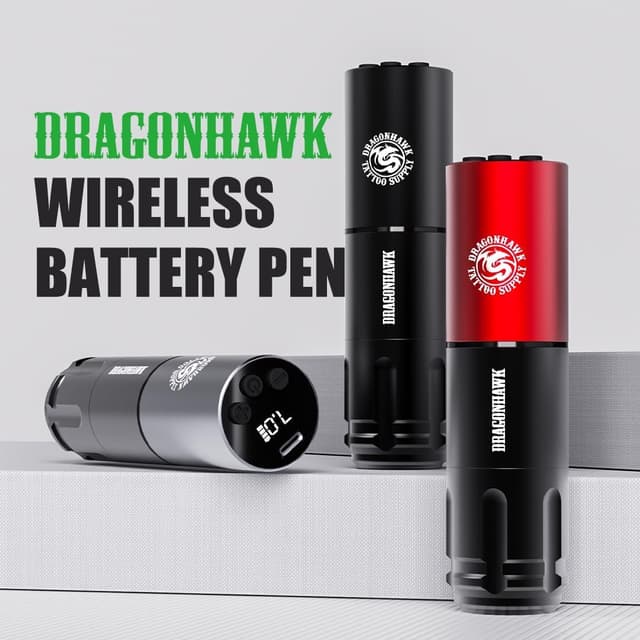 Detalle de Dragonhawk A Line A1 – kit complet de machine à tatouer stylo rotative sans fil