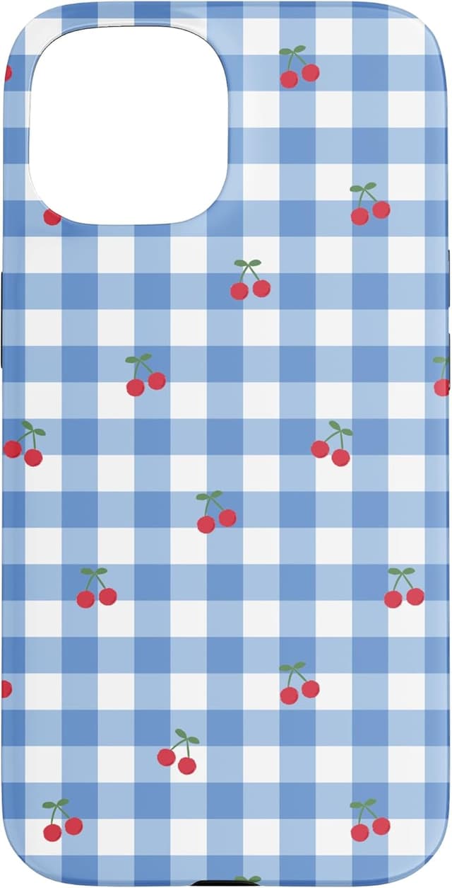 Detalle 2 de Motif vichy bleu iPhone 17 Pro coque