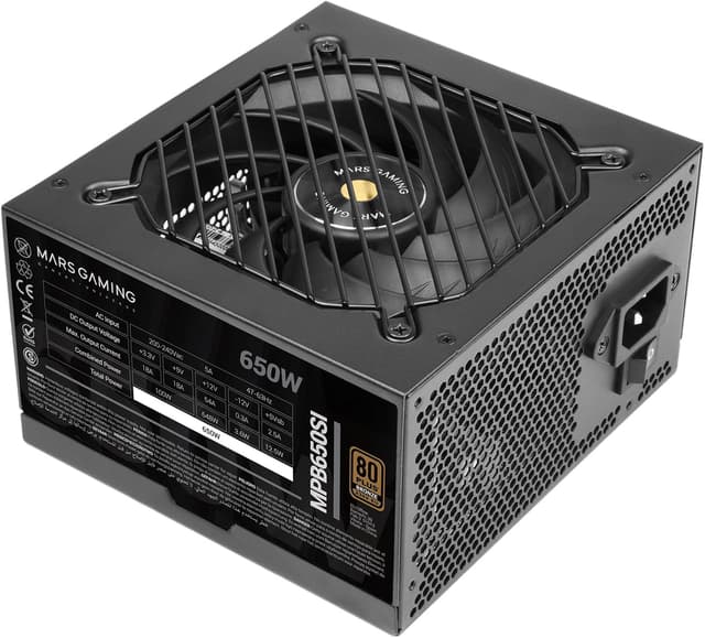 Detalle de Mars Gaming MPB650SI alimentatore PC ATX 650W 80 Plus Bronze 230V con 7 anni di garanzia