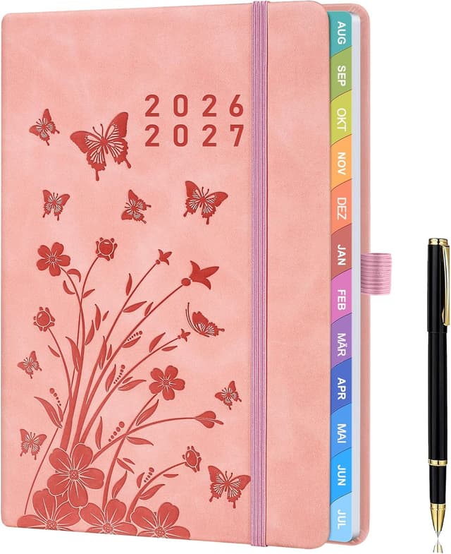 Detalle de Kalender 2026 A5 Wochenkalender Rosa