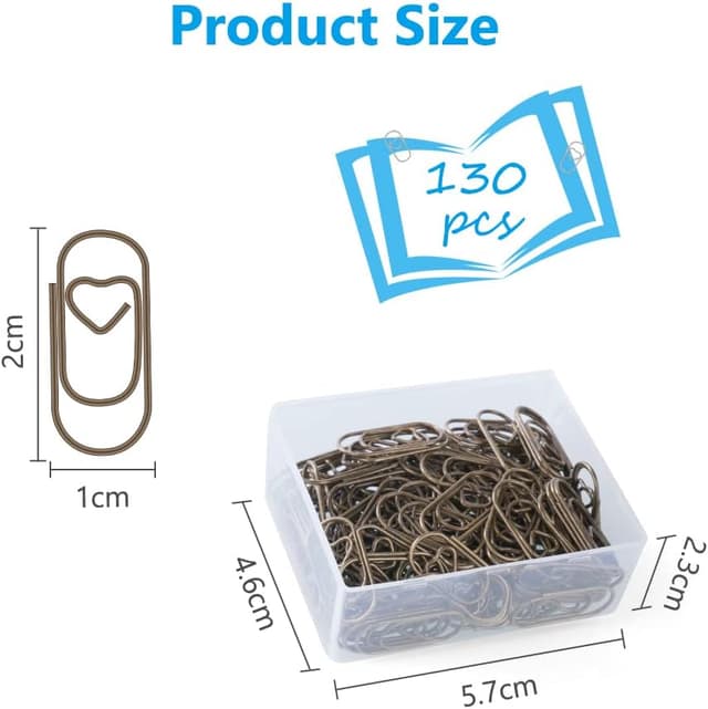 Detalle 2 de Vicloon Piccole graffette a forma di cuore 130 pezzi