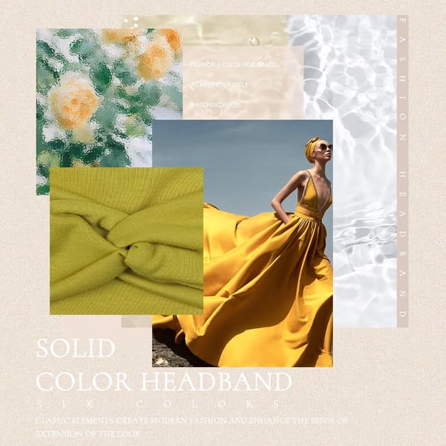 Thumbnail 5 de Kavya Bandeau Cheveux Femme Large Élastique Doux Boho