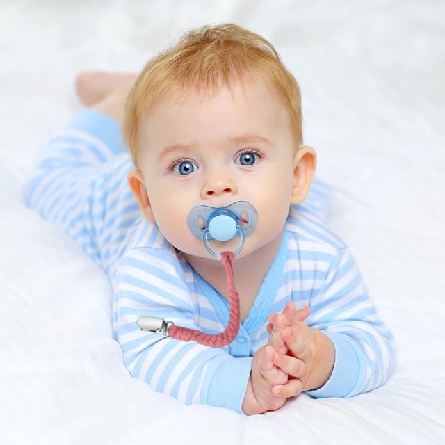 Detalle 2 de Schnullerkette 4er Set aus Baumwolle