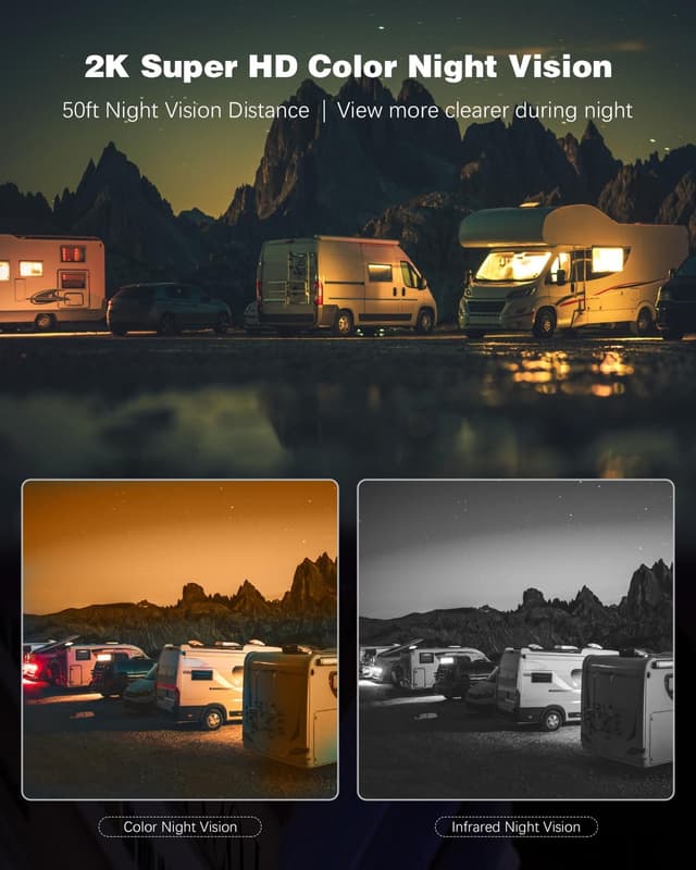 Detalle 2 de Xega 4G Cellular Security Camera with SIM Card (No Wi‑Fi), 2K/3MP Outdoor & Indoor, 6000mAh Battery, IP65