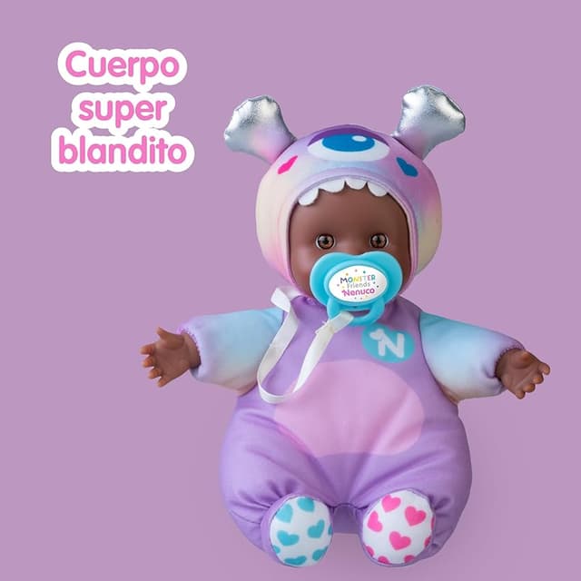 Detalle de Nenuco Monster Friends Purple, muñeco 15 cm