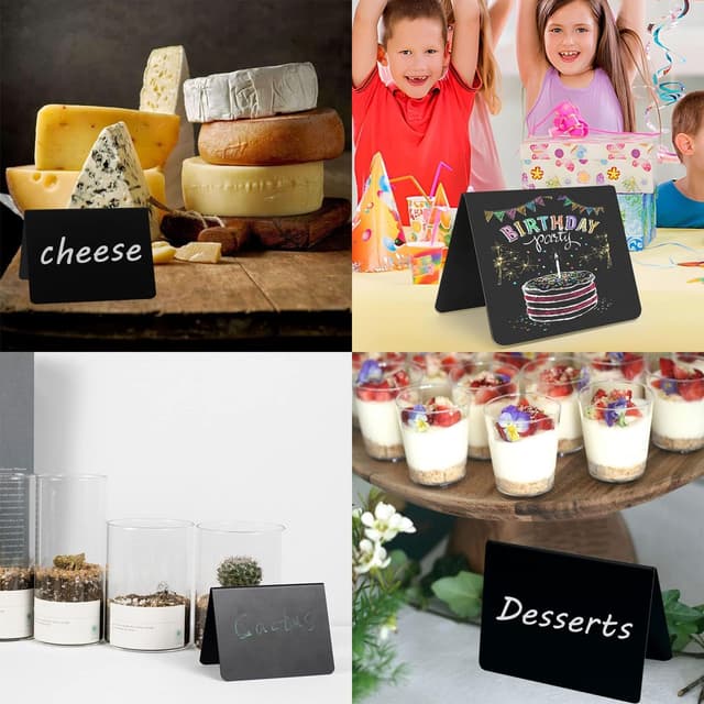 Thumbnail 6 de LightBeacon Buffet Schilder-Set mit Kreidetafeln (12er Set, V-Form) inkl. 2 Stifte & 1 Putztuch