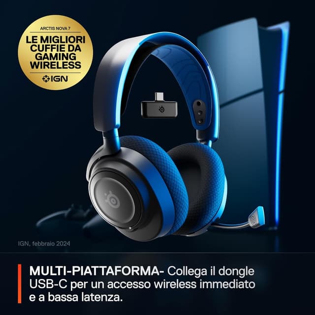 Thumbnail 1 de SteelSeries Arctis Nova 7P cuffia-gaming 38 ore