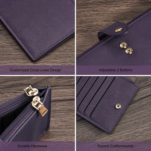 Thumbnail 5 de Travelambo RFID Wallet for Women (Large Bifold) with Zipper Pockets and Multi-Card Slots