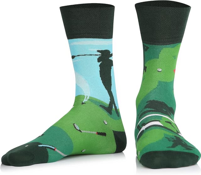 Detalle de TODO Colours lustige Socken mit Golf-Motiv – mehrfarbig, für Mann & Frau (35–46)