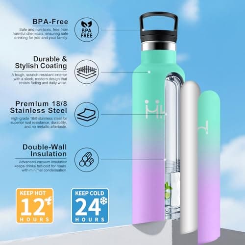 Detalle 2 de Botella Agua 750 ml doble pared, sin BPA 🚰