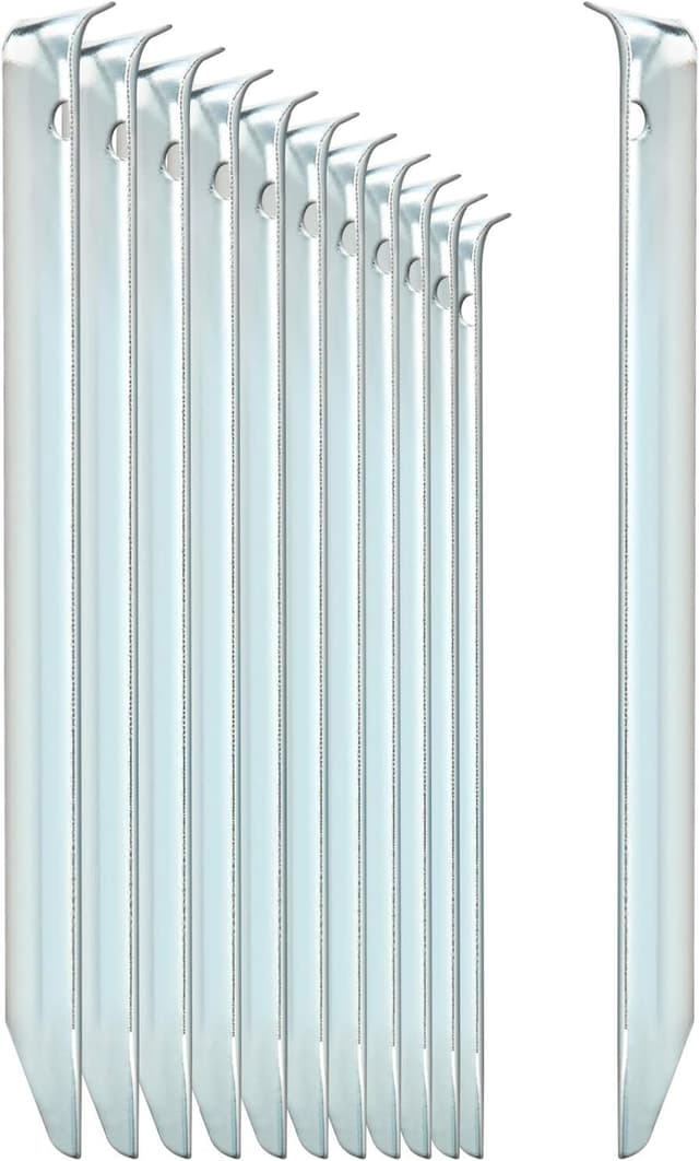 Detalle de com-four 12 pioli per tende in acciaio con estremità semicircolare (confezione da 12)