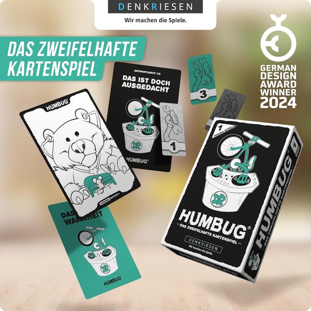 Detalle de DENKRIESEN Humbug® – Original Edition Nr. 1 Ratespiel ab 10 Jahren für 3–8 Spieler