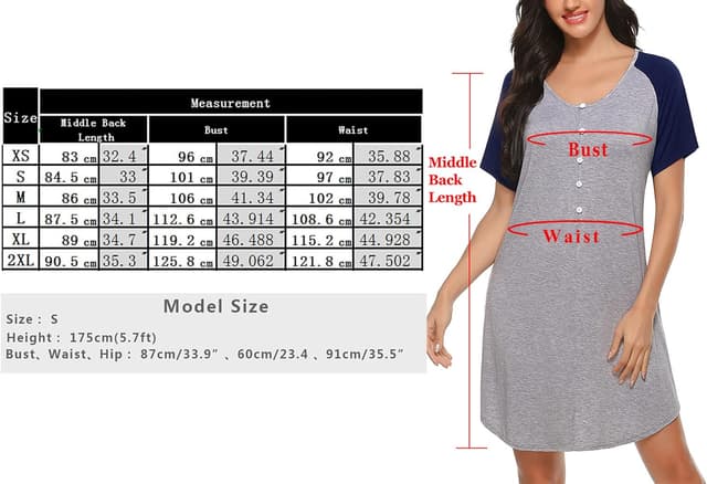 Thumbnail 6 de Uniexcosm Maternity Nursing Nightdress 95% Cotton