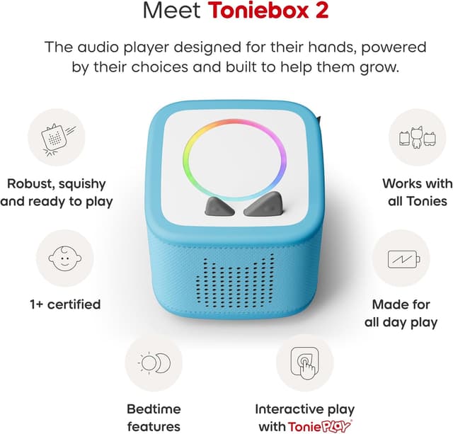 Detalle 2 de Toniebox 2 Sky Blue Play Set with PAW Patrol Chase Tonie and Tonieplay controller