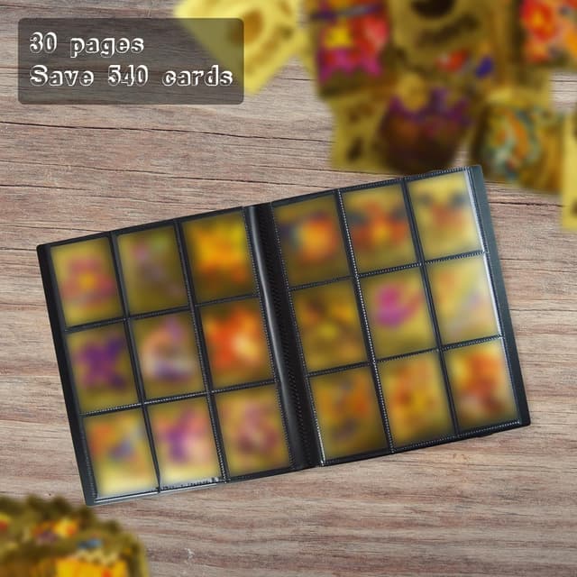 Thumbnail 4 de JUSONEY Sammelkarten Album 540 Taschen Schwarz