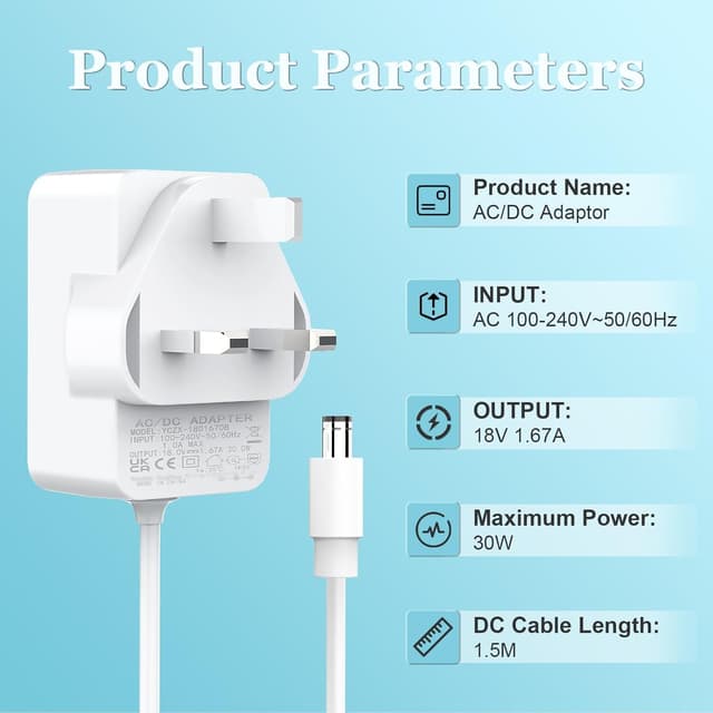 Detalle de 30W Echo Show power adapter 30W 1.5M white