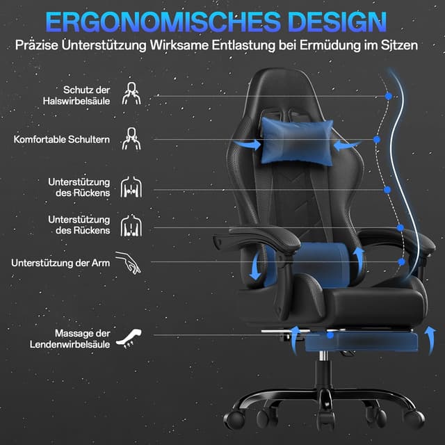 Thumbnail 4 de JUMMICO Sedia da gaming ergonomica 150 kg