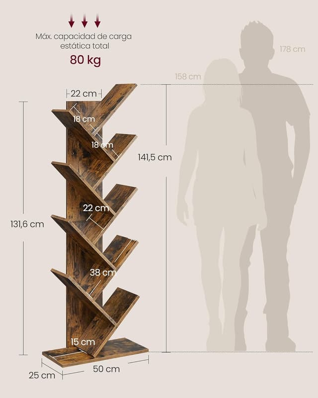 Thumbnail 2 de VASAGLE Librería árbol LBC11BX 9 niveles