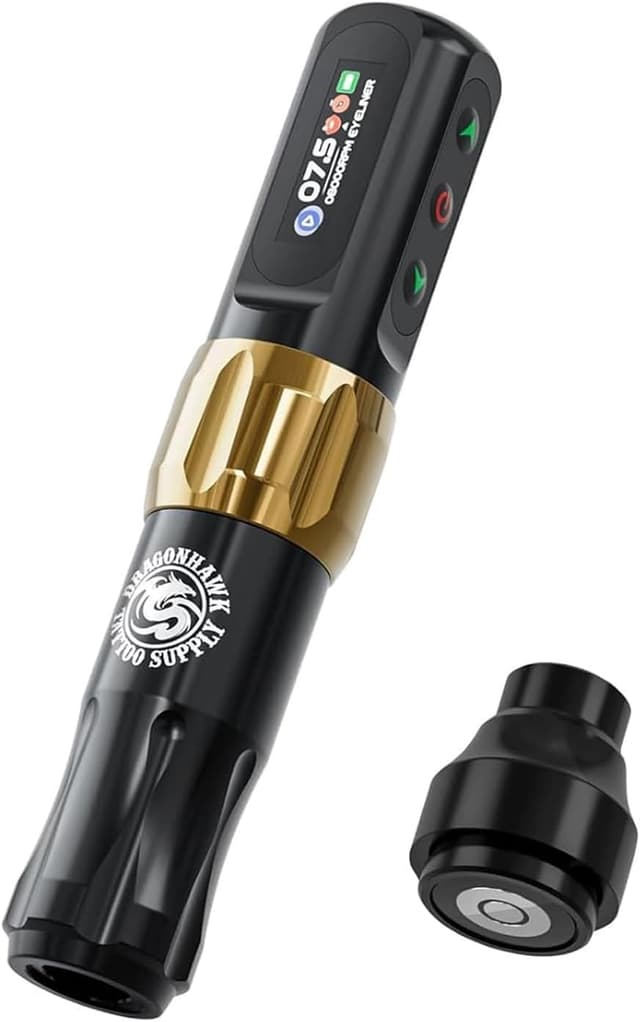 Detalle de Dragonhawk Atom2 Wireless Tattoo Machine penna per tatuaggi con display e modalità
