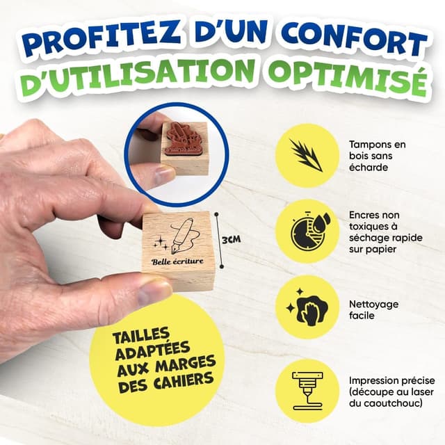 Detalle 2 de Kit tampons enseignants 15 tampons