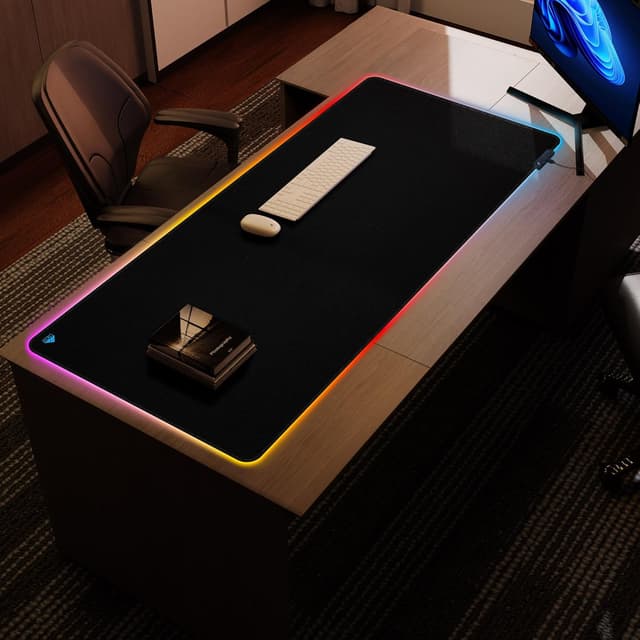Detalle 2 de Cacoy tappetino per mouse gaming RGB XXL 1500×600×3 mm con 9 modalità luce