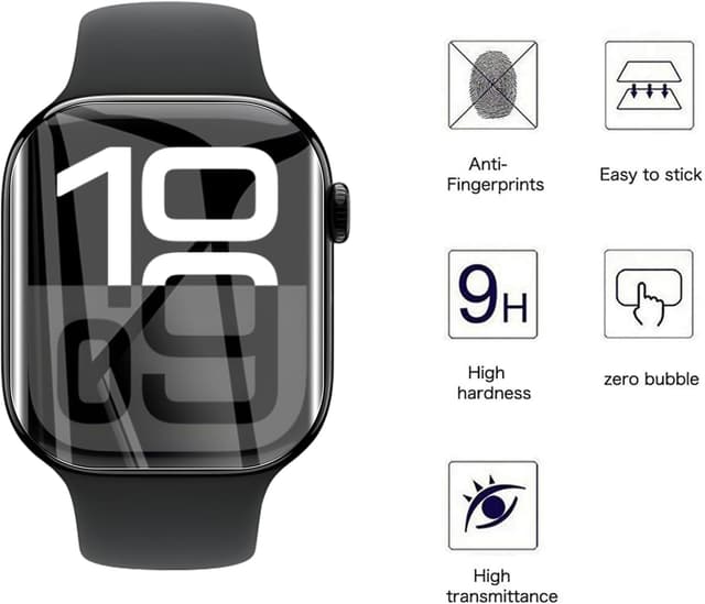 Detalle 2 de AOKUMA Screen Protector for Apple Watch Series 11/10 (46mm) – TPU Film (6 Pack), Case-Friendly, Scratch & Shock Resistant