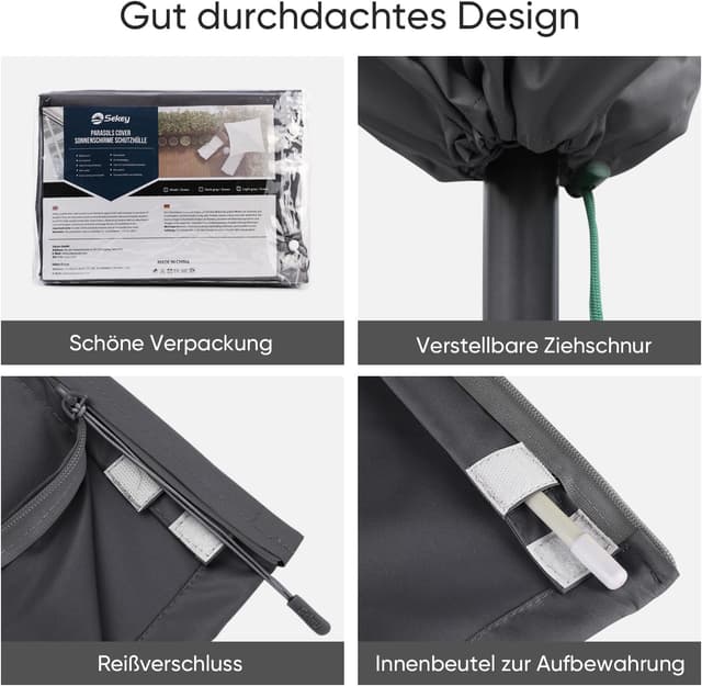 Thumbnail 7 de Sekey Funda para Sombrilla Ø300-400 cm ☔️ Impermeable y Protegida