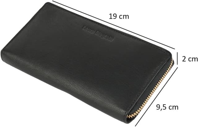 Detalle de Portefeuille femme Laura Biagiotti en cuir véritable : spacieux, intérieur multicolore