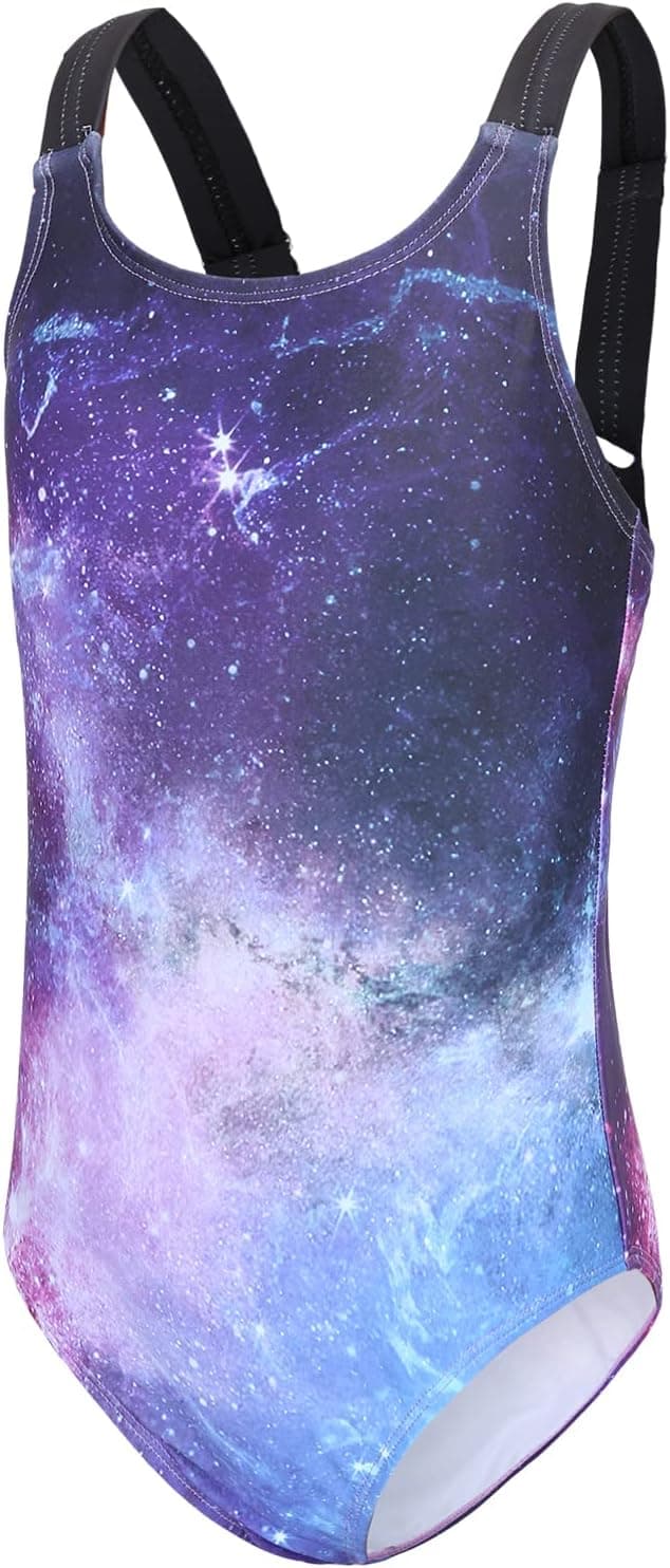 Detalle 1 de Aisyee girls one-piece swimming costume with elasticated strap (adjustable buckles), age 5–16